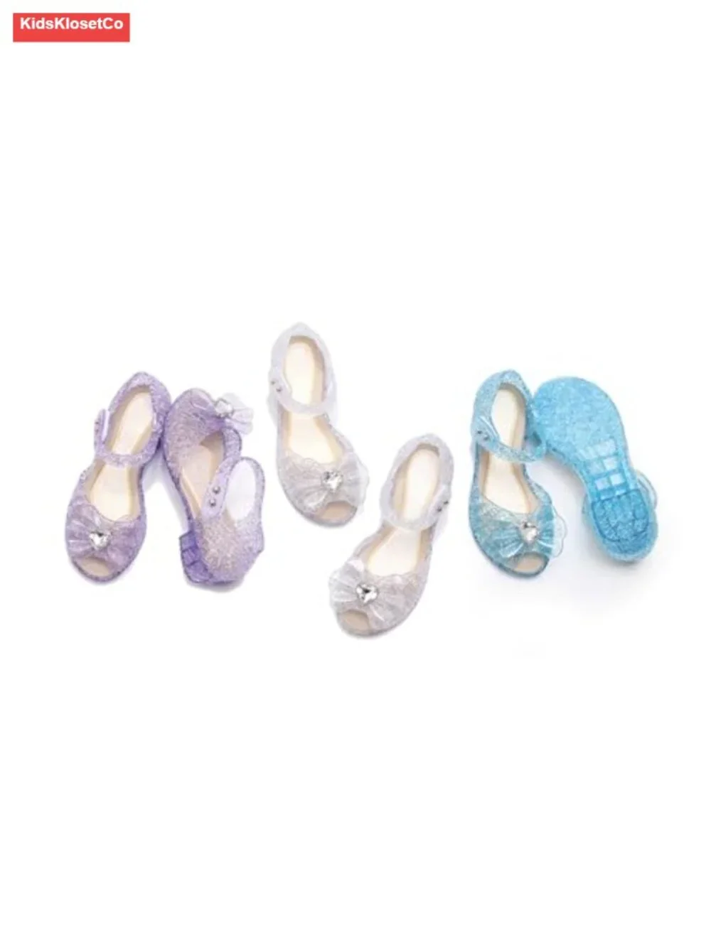 Girls Jelly Mary Jane Sandals PVC Cute Princess Dress Up Shoes